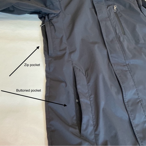 Pajar Canada Rain Coat with Hood Thumbhole Packable Water Resistant in Black - Picture 7 of 14
